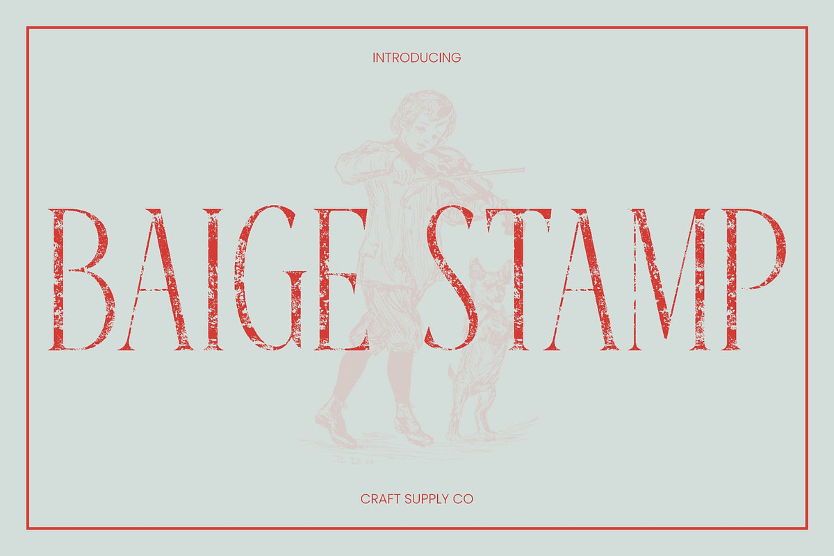 Baige Stamp, a Serif Font by Craft Supply Co. (Photo 1 of 8)
