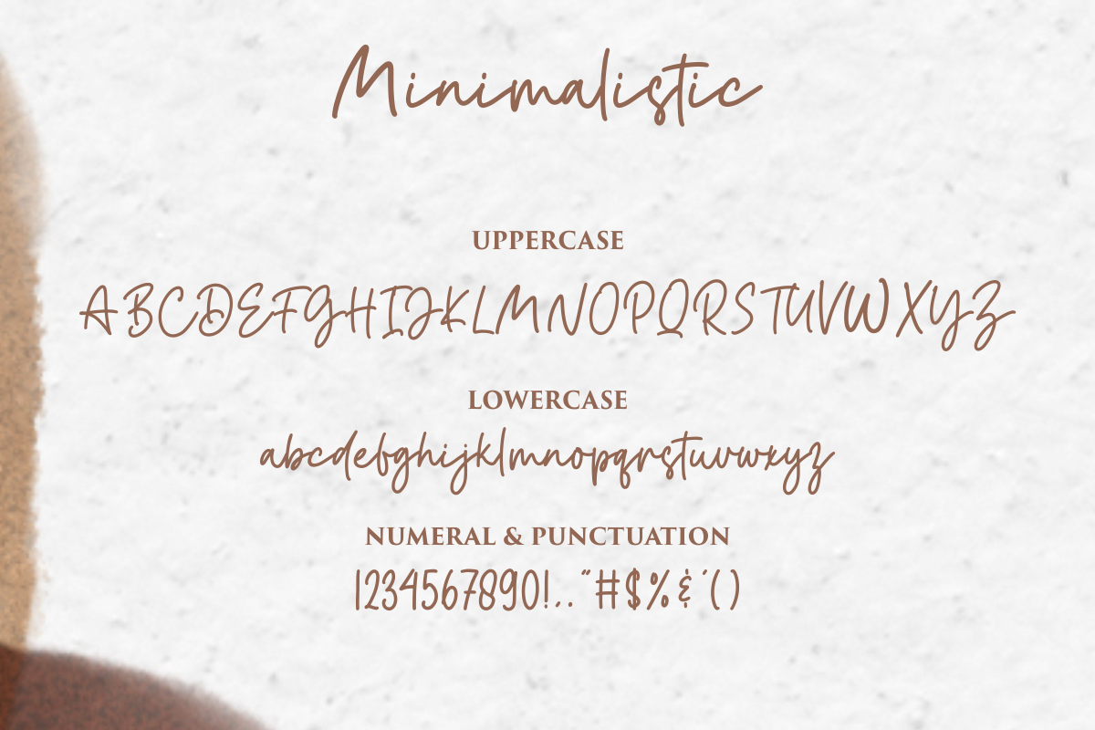 Minimalistic - Handwritten Font, a Script Font by Fikryal Studio (Photo 10 of 10)