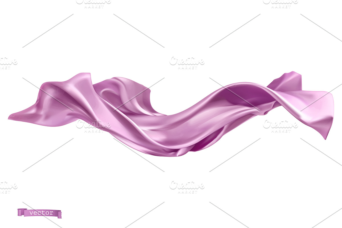 Violet silk, decoration, vectors set, an Outline Icon by Allevinatis Studio (Photo 6 of 6)