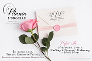 Petunia Monogram, a Script Font by STUDIOWAYS (Thumbnail 1 of 6)