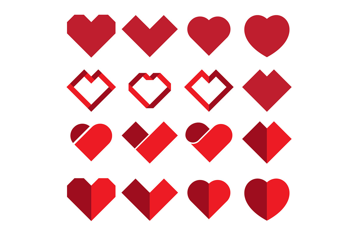 34 Red Heart icons., an Icon by Paperboxshop (Photo 6 of 6)