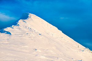 Mountain peak in snow