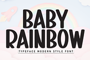 Baby Rainbow | Script Font, a Script Font by Scratchones (Thumbnail 1 of 8)