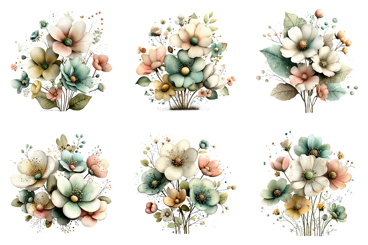 Spring wildflower clipart, an Illustration by SinaCreation (Photo 3 of 11)