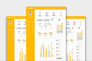 Admin Dashboard UI UX Design Layout, an UI Kit Template by MightyDesign