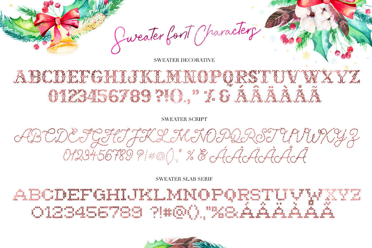 Sweater Font + BONUS, a Font by Ivan Rosenberg (Photo 9 of 11)