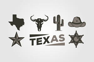 Set Of Texas Logo Vector Bundle