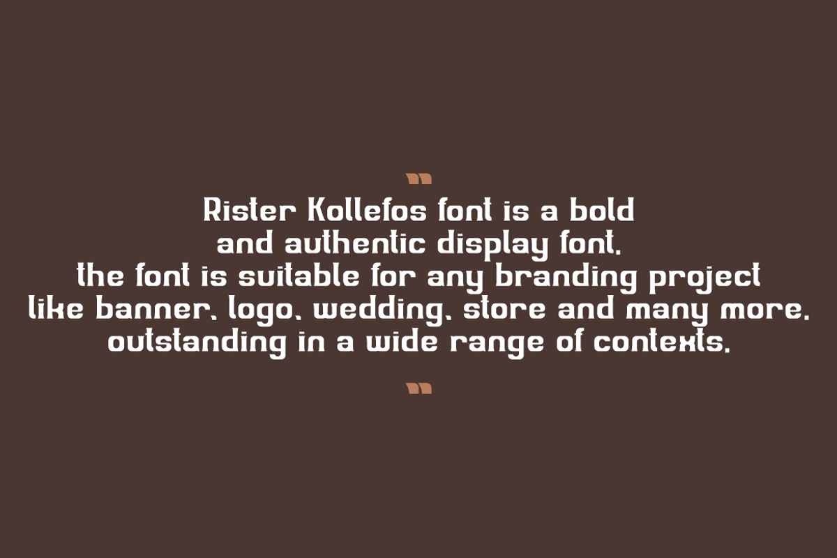 Rister Kollefos, a Serif Font by QR Design Studio (Photo 6 of 10)
