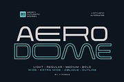 Aerodome – Futuristic & Sport Font, a Sans Serif Font by Typebae (Thumbnail 1 of 11)