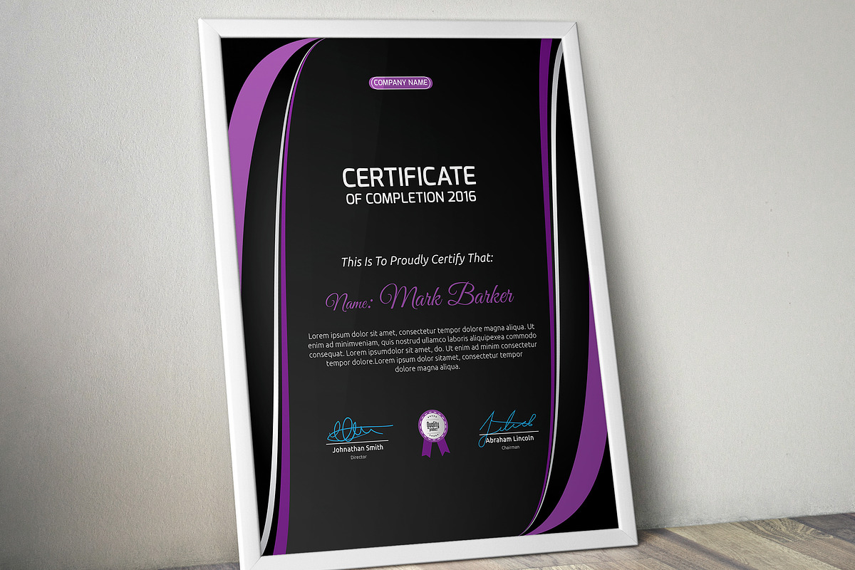 Certificate Word | PSD | AI, a Stationery Template by Curve Design (Photo 2 of 3)