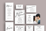 Typography script wedding invite set, an Invitation Template by Inkpower (Thumbnail 1 of 7)