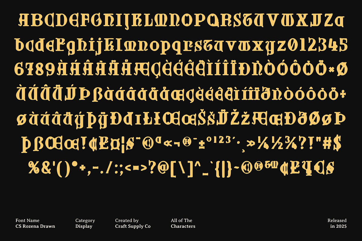 CS Rozena Drawn, a Sans Serif Font by Craft Supply Co. (Photo 8 of 8)