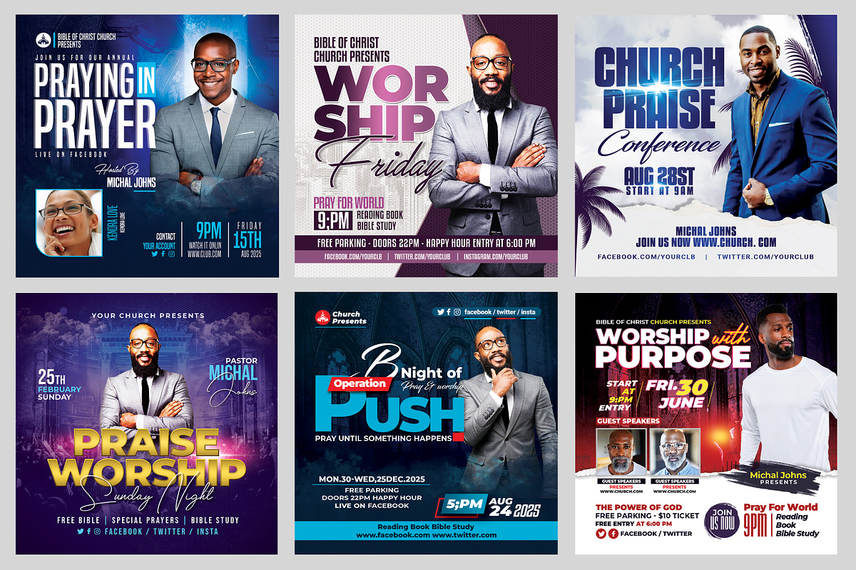 New-200 Church Flyers Bundle, a Flyer Template by AfzaalGraphics (Photo 32 of 41)