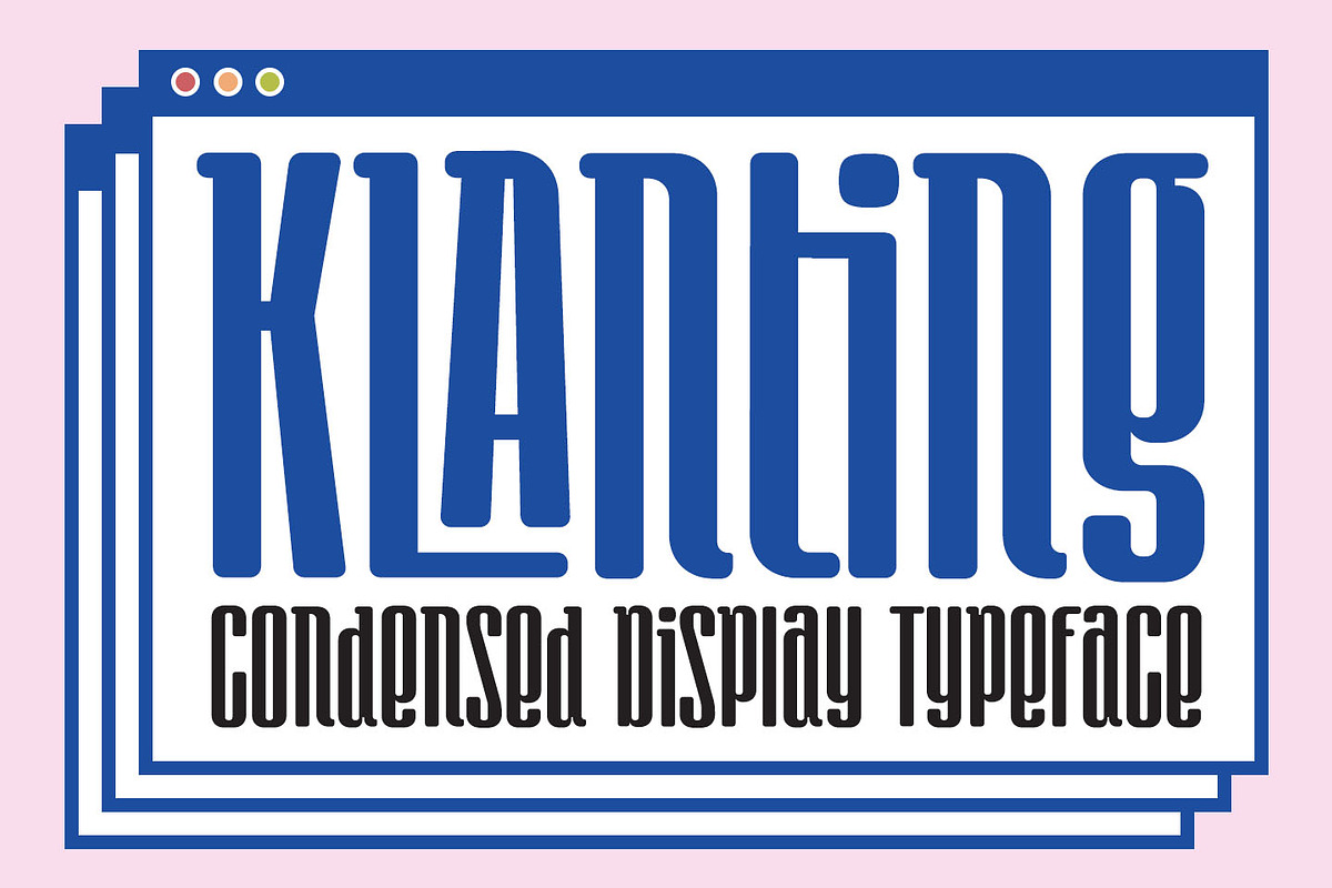 Klanting - Condensed Display Font, a Sans Serif Font by Kulokale (Photo 1 of 10)