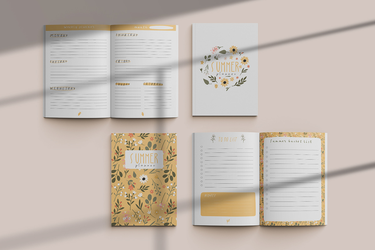 SUMMER planners - stationery set, a Stationery Template by Cute Atelier (Photo 6 of 10)