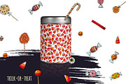 Halloween set, 55 vector items, an Illustration by rubinat (Thumbnail 3 of 7)