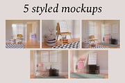 Frame Mockups In Living Room SISSY, a Household Mockup by Bonumo (Thumbnail 2 of 12)