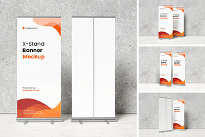 X-Stand Banner Mockup, an Advertising Mockup by swsi-studio