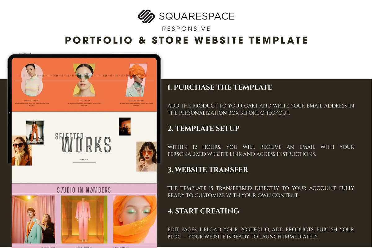 Retro Squarespace Website Template, a Squarespace Template by Mockup Art Atelier (Photo 14 of 16)