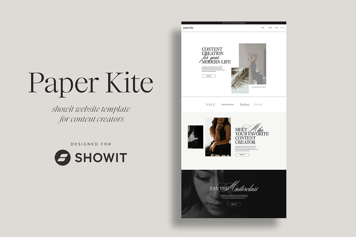 Showit Website Template, a Websites & App Template by Mariposa Design Co.
