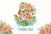 Watercolor Tropical Party, an Animal Illustration by TanataDesign (Thumbnail 13 of 13)