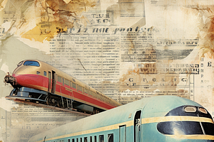 Vintage Train Scrapbook