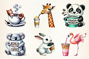 Funny coffee Animals, an Illustration by DreamArtGraphic (Thumbnail 2 of 4)