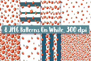 Strawberry Clipart And Patterns, a Pattern Graphic by RabbitAndPencil (Thumbnail 2 of 8)