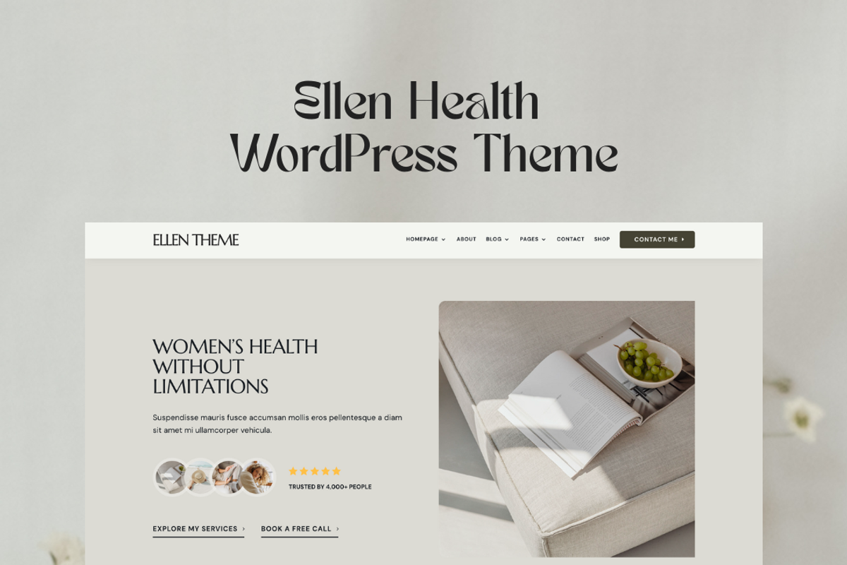 Wellness Ellen WordPress Divi 5, a WordPress Template by Lovely Confetti (Photo 4 of 6)