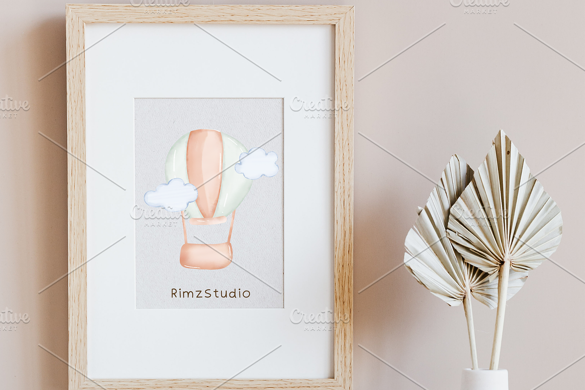 Whimsical Watercolor Parachute PNG, a Decorative Illustration by RimzStudio (Photo 2 of 5)