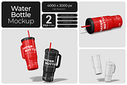 Water Bottle Mockup, a Cups & Container Mockup by Bartama Graphic (Thumbnail 1 of 4)
