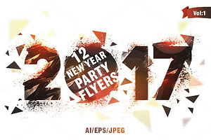 New Year Party Flyers Bundle - Vol 1, a Flyer Template by Allies Interactive