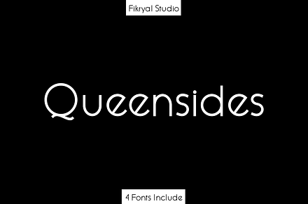 Queensides – Elegant Sans, a Sans Serif Font by Fikryal Studio