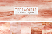 Terracotta Watercolor Backgrounds, a Graphic by Photohacklovers (Thumbnail 5 of 6)