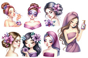 Watercolor Spa Girl Clipart, an Illustration by Designworld (Thumbnail 2 of 4)