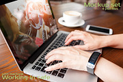 Mockup set with laptop and phone, a Mac Mockup by serkum (Thumbnail 1 of 4)