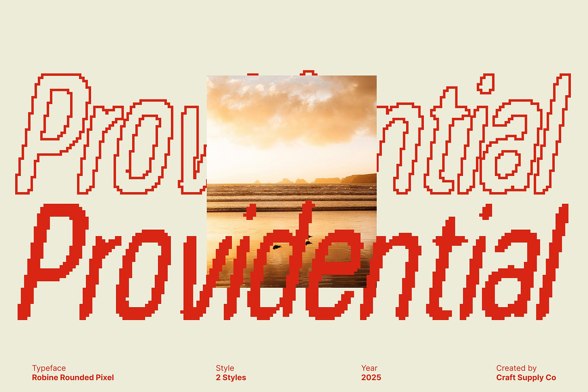 Robine Rounded Pixel, a Sans Serif Font by Craft Supply Co. (Photo 5 of 8)