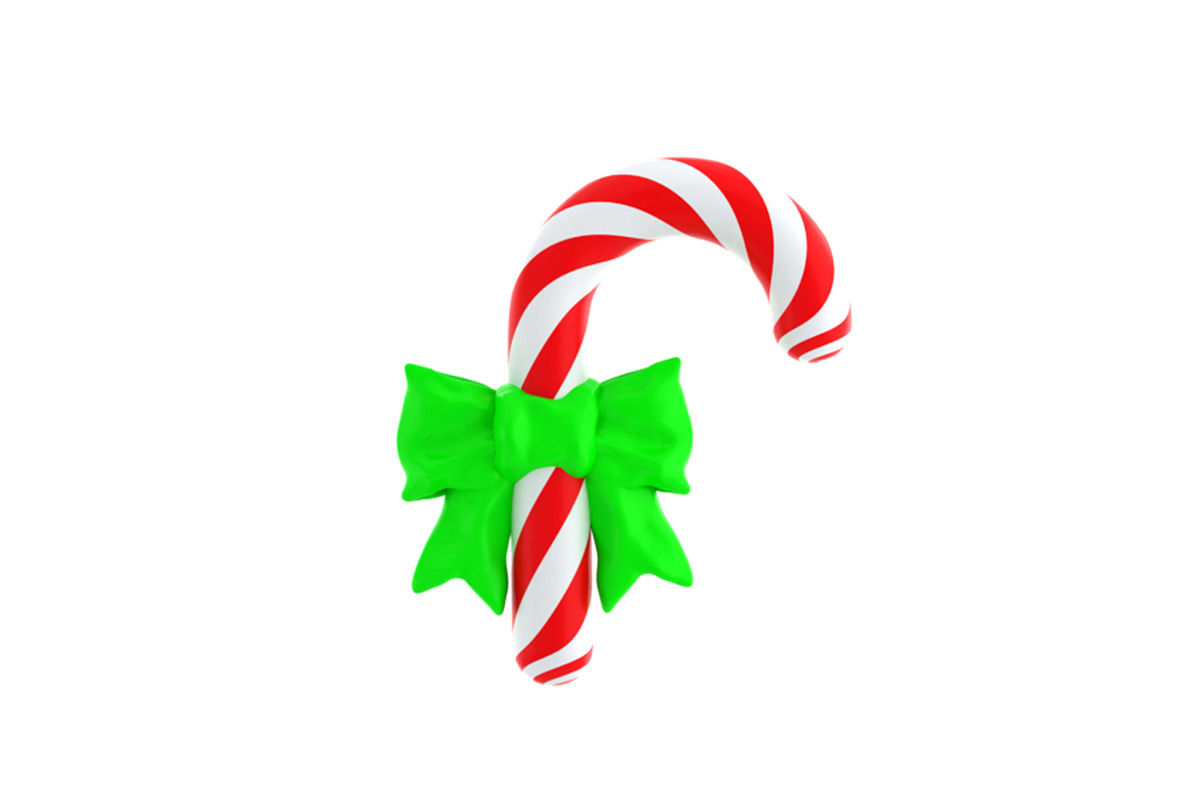 Candy Cane with Green Bow, a Food & Drink 3D Model by Artem Varnitsin (Photo 12 of 12)