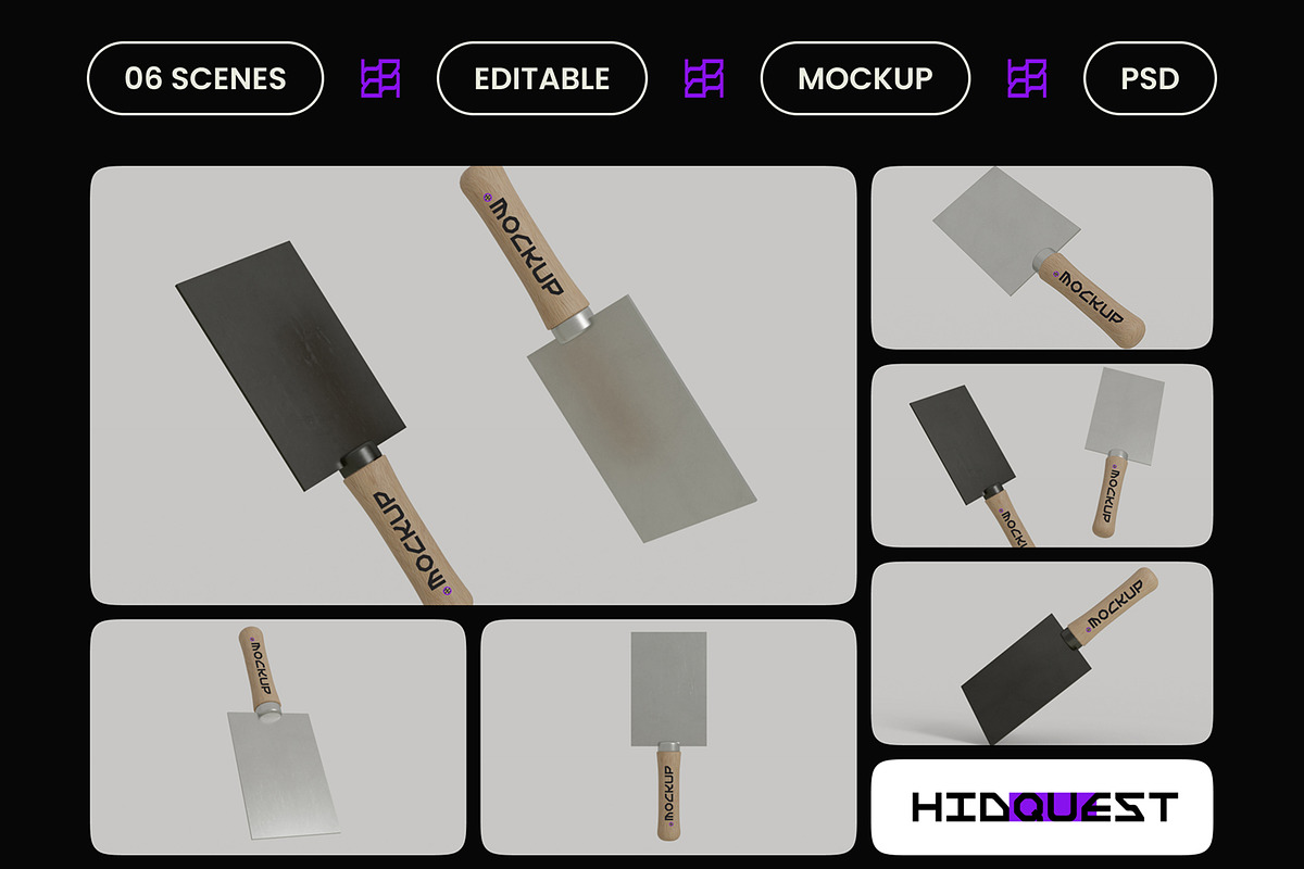 Hand Scraper Mockup, a Household Mockup by hiddemaru (Photo 2 of 4)