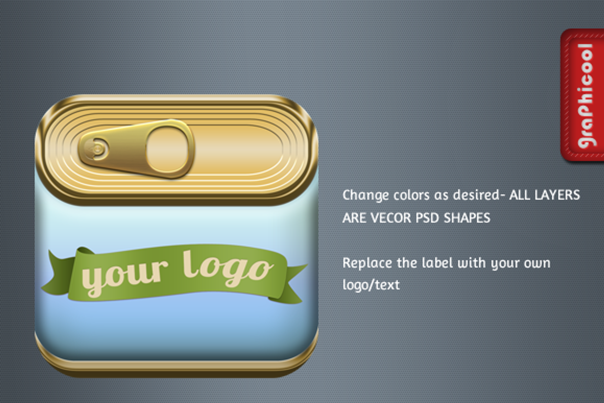 Canned Food iOS app icon, an Icon by Graphicool (Photo 3 of 3)