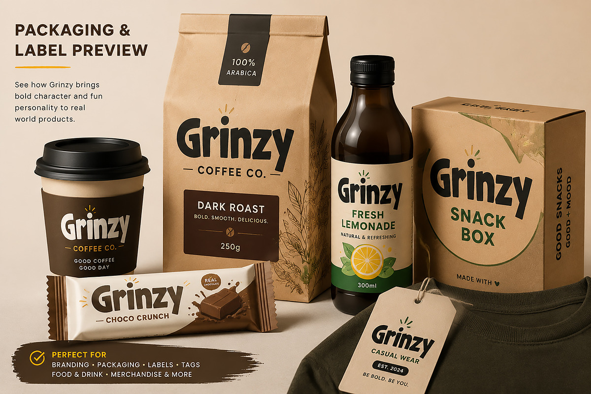 Grinzy, a Slab Serif Font by Wow Magic (Photo 2 of 3)