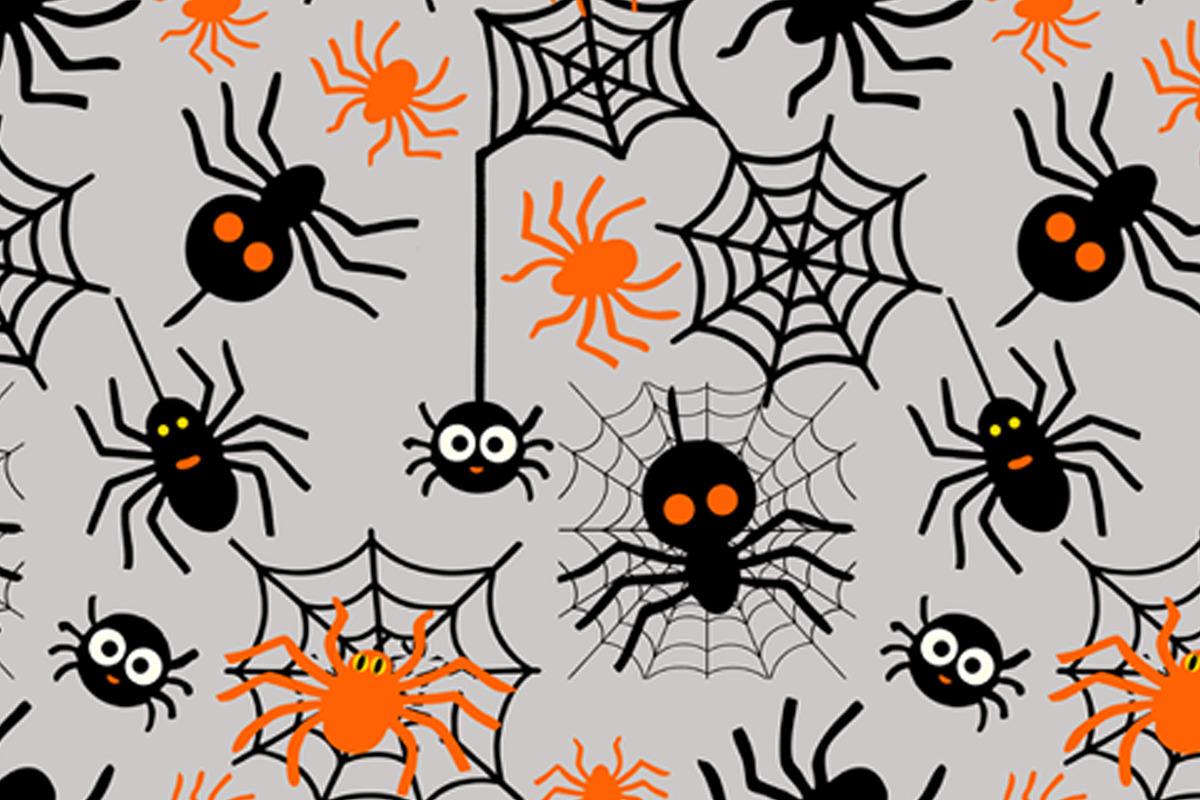 Halloween Cute Spiders Seamless, a Pattern Graphic by Sharon Schwalbe (Photo 1 of 4)