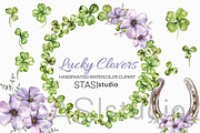 Four Leaf Watercoulor Clover, a Decorative Illustration by STASIstudio (Thumbnail 1 of 3)