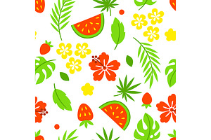 Pattern With Summer Plants.