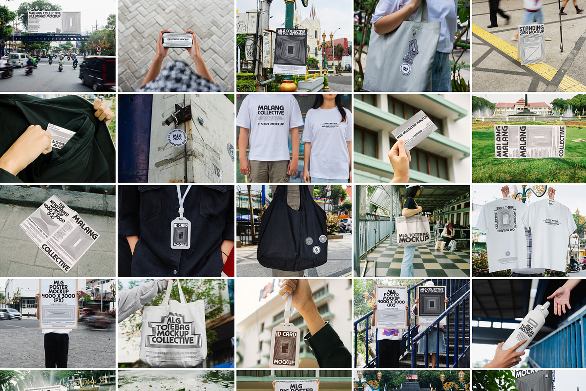 Urban City & Merch Branding Mockup, a Merchandise Mockup by Vitora Mockup (Photo 2 of 17)