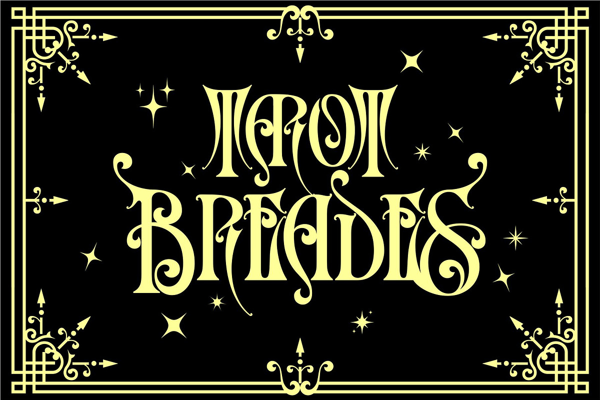 BUNDLE FONT FRAME ORNAMEN, a Blackletter Font by ismanayuda (Photo 16 of 21)