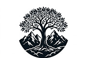 50 Sacred Mountain Tree Silhouette, an Empty State Illustration by Amazin_art (Thumbnail 27 of 37)