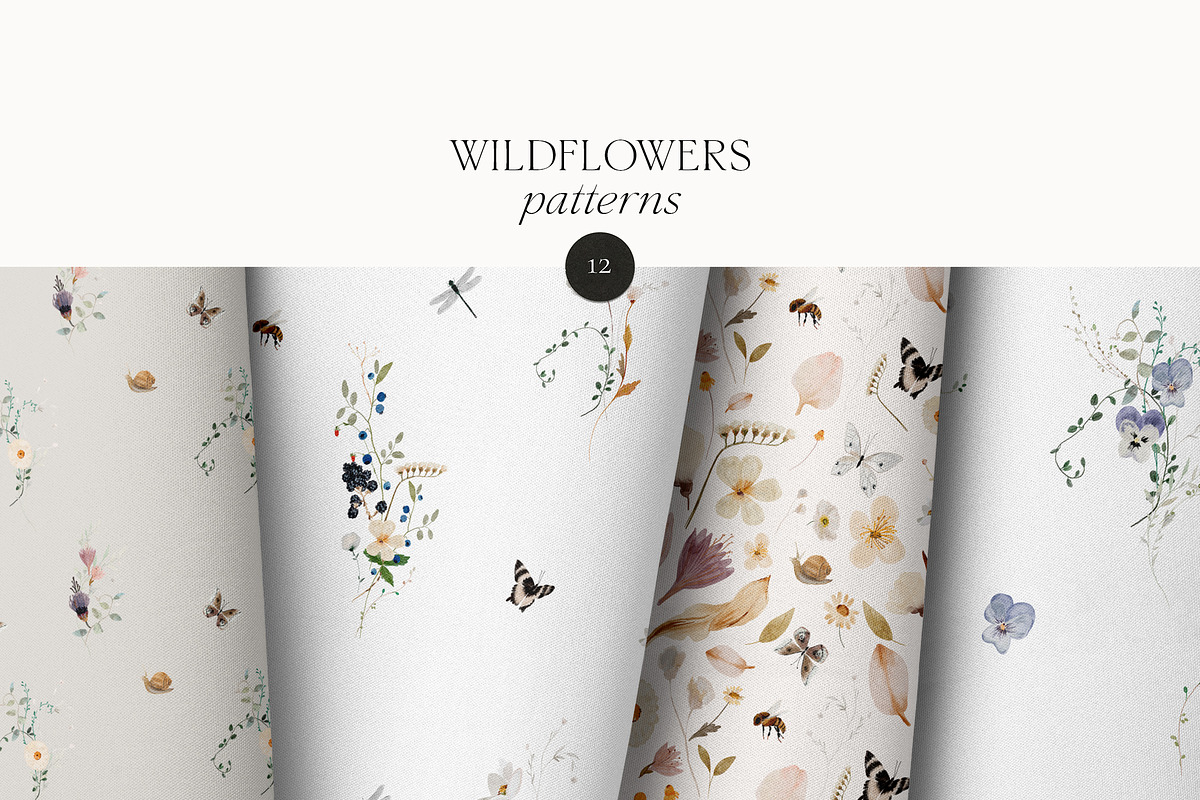 WILDFLOWERS tiny watercolor floral, a Decorative Illustration by Lana Elanor (Photo 14 of 15)