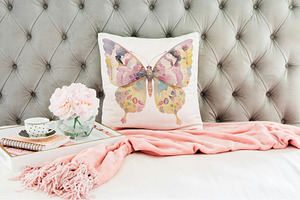 Watercolor Colorful Butterflies PNG