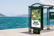 Open-air fest posters + banners set, a Background Graphic by PaperTrident (Thumbnail 9 of 9)
